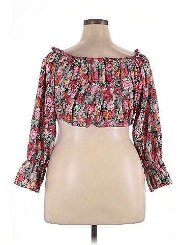 Shein Curve 3/4 Sleeve Blouse (view 2)