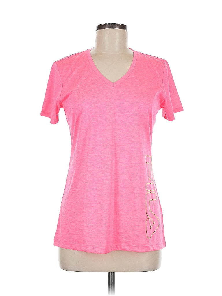 FILA 100% Polyester Pink Active T-Shirt Size M - photo 1