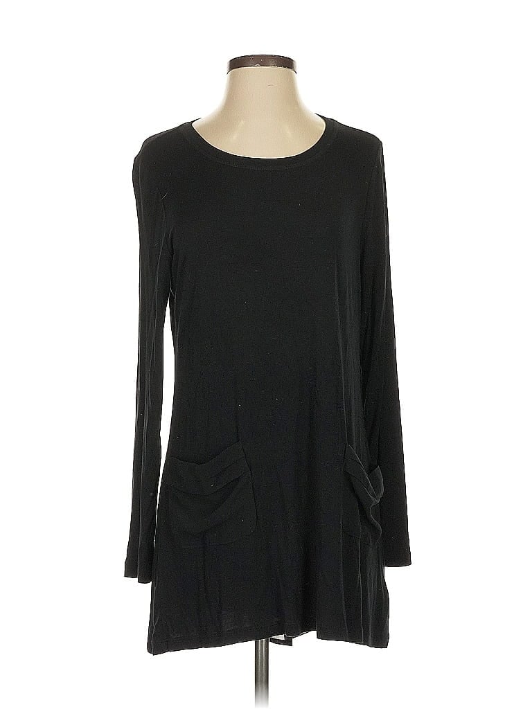 LOGO by Lori Goldstein Black Casual Dress Size S - photo 1