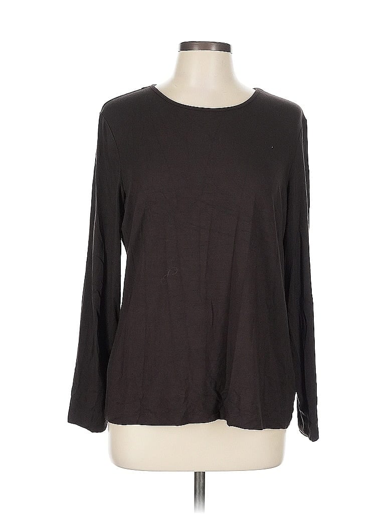 Pre-owned Chico's Long Sleeve T-shirt In Brown
