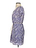 Collective Concepts 100% Polyester Chevron-herringbone Blue Casual Dress Size XS - photo 4