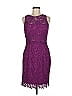 ML Monique Lhuillier 100% Polyester Purple Cocktail Dress Size 8 - photo 1