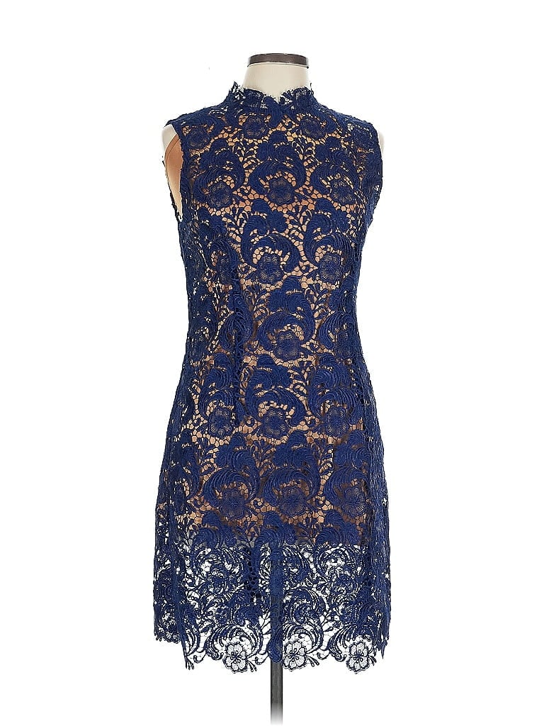 Gracia 100% Polyester Blue Cocktail Dress Size L - photo 1