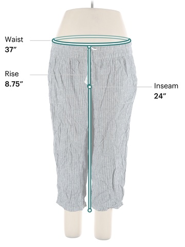 Lane Bryant Stripes Blue Linen Pants Size 18 - 63% off | ThredUp