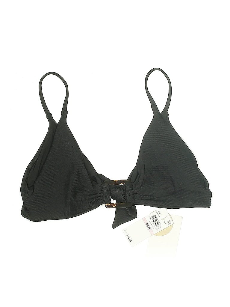 Becca By Rebecca Virtue Swimsuit Top Black Solid Pattern Swimwear