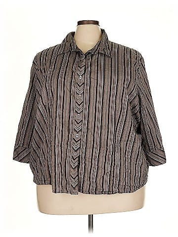 Liz & Me 3/4 Sleeve Button-Down Shirt (view 1)