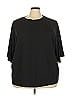 ELOQUII Black 3/4 Sleeve T-Shirt Size 22 - 24 Plus - photo 1