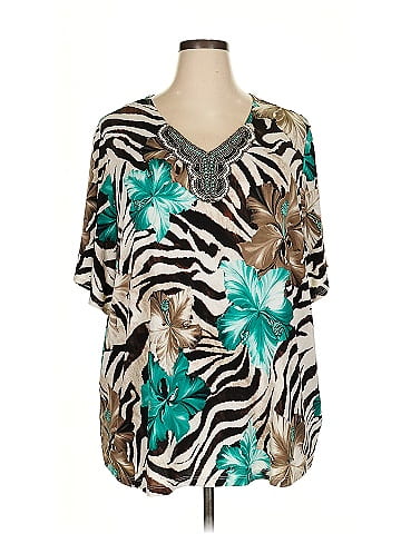 Susan Graver Short Sleeve Blouse (view 1)