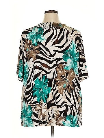 Susan Graver Short Sleeve Blouse (view 2)