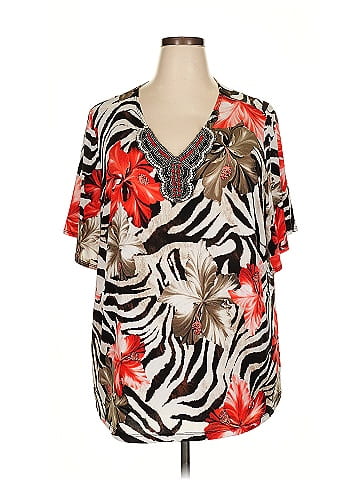 Susan Graver Short Sleeve Blouse (view 1)