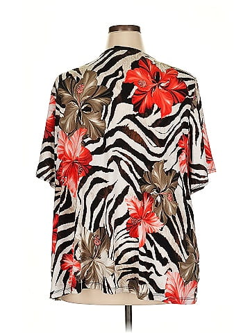 Susan Graver Short Sleeve Blouse (view 2)