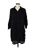 Entro Black 3/4 Sleeve Button-Down Shirt Size M - photo 1