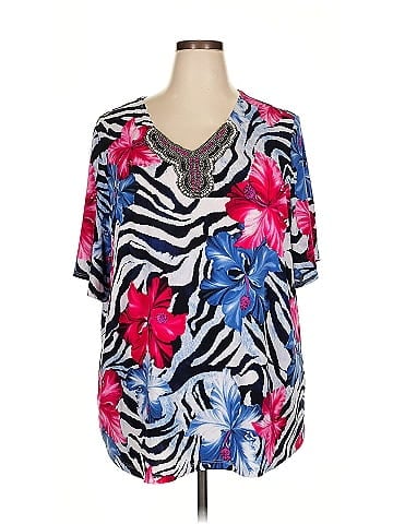 Susan Graver Short Sleeve Blouse (view 1)