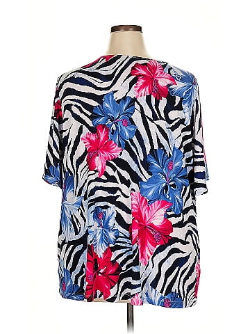 Susan Graver Short Sleeve Blouse (view 2)