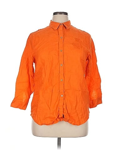 Lauren by Ralph Lauren 3/4 Sleeve Button-Down Shirt (view 1)