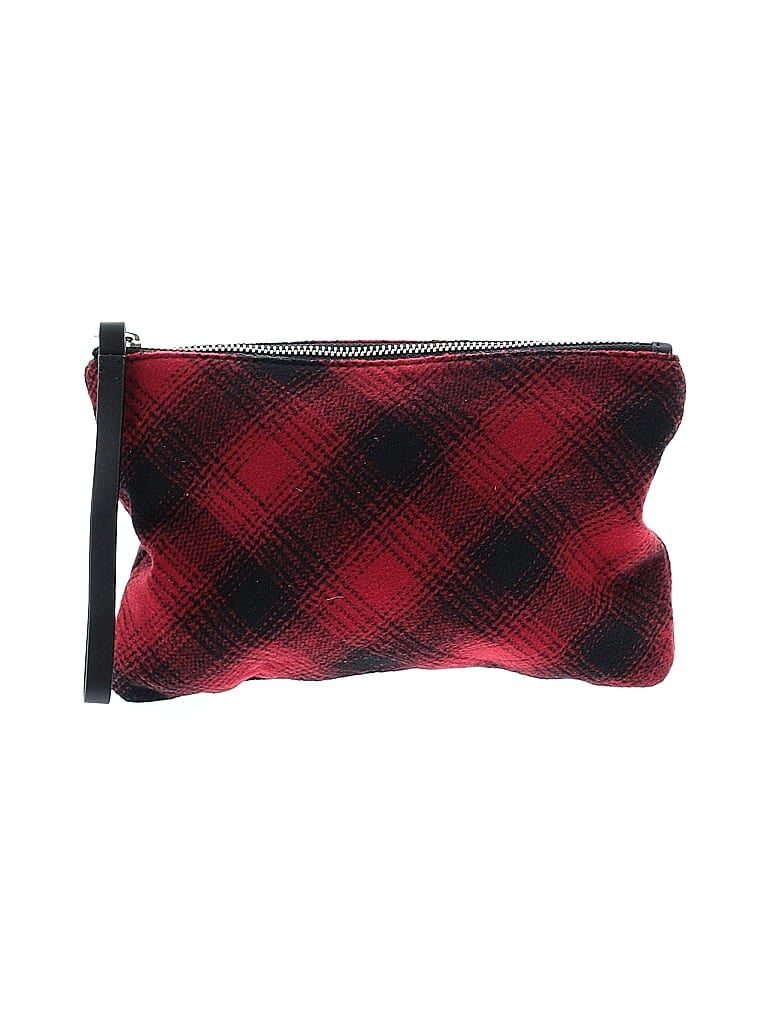 J.Jill Plaid Checkered-gingham Red Wristlet One size - photo 1