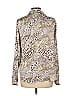 Mystree 100% Polyester Animal Print Silver Long Sleeve Blouse Size L - photo 2