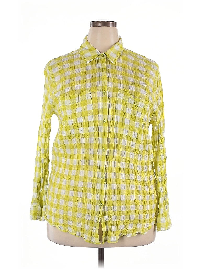 Pre-owned Michael Michael Kors Long Sleeve Button Down Shirt In Yellow