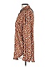 Umgee 100% Polyester Animal Print Brown Long Sleeve Blouse Size L - photo 4