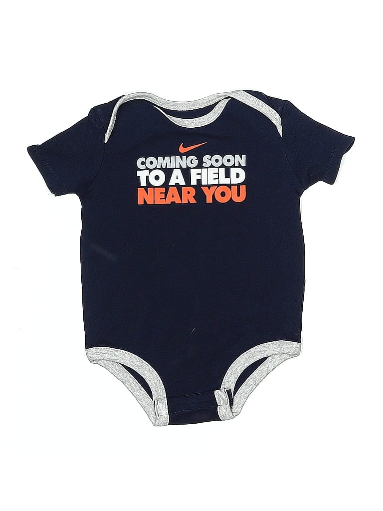 Click to view more detailed imagery on our partner's website Pre-owned Nike Babies' Short Sleeve Onesie In Blue