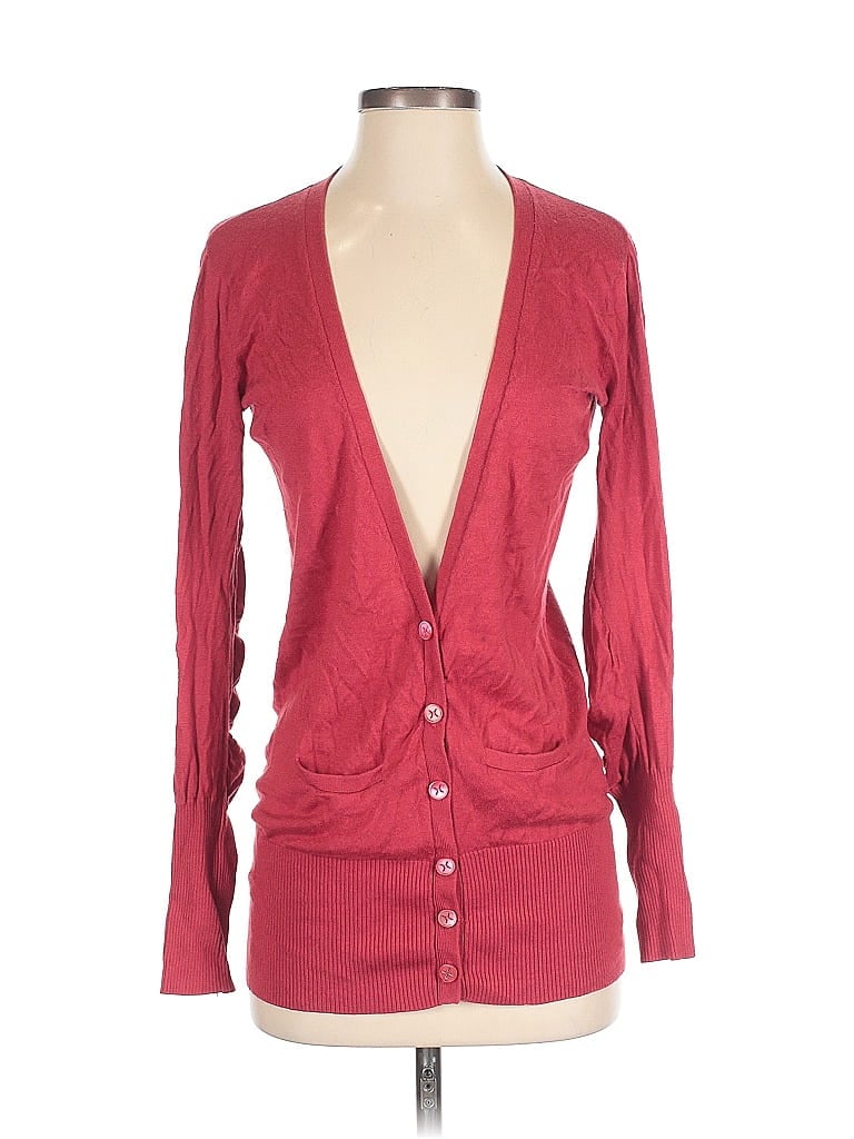 Magaschoni Burgundy Red Silk Cardigan Size XS (estimated) - photo 1