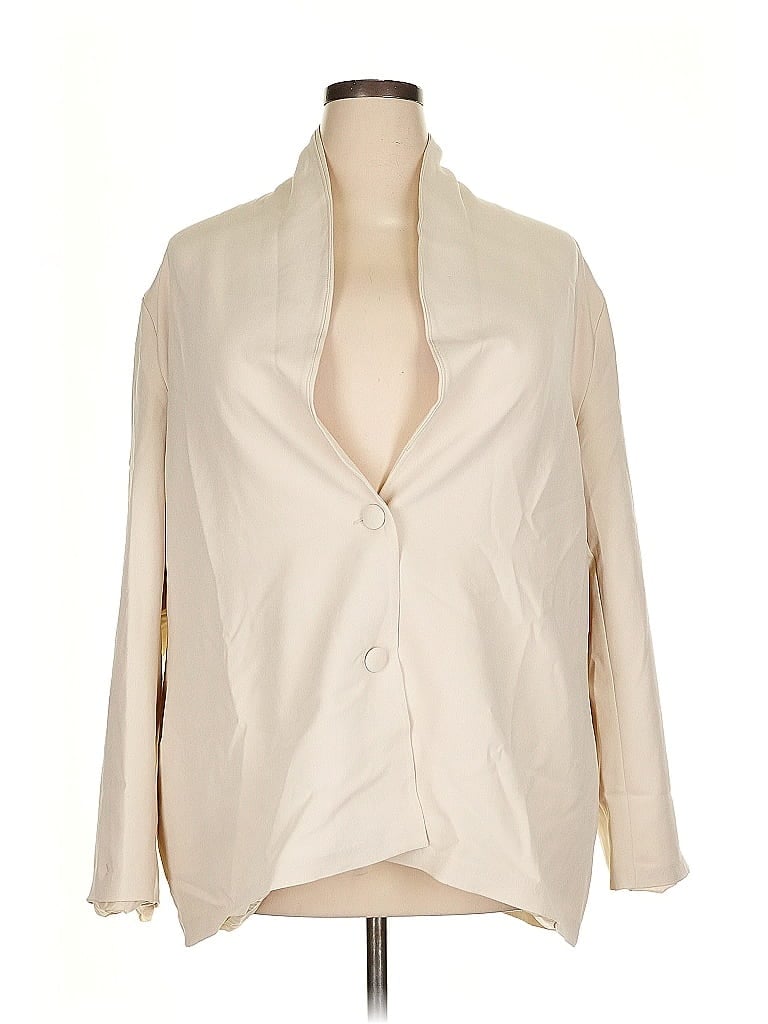 Pre-owned Boohoo Blazer Jacket In White