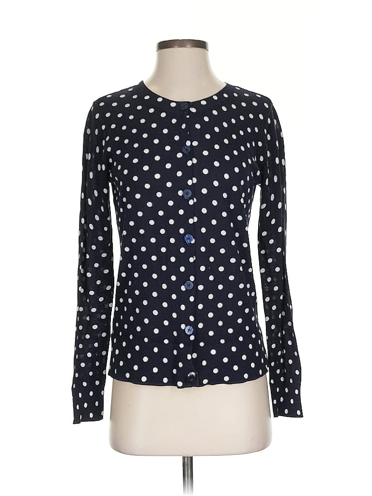 Ann Taylor LOFT 100% Cotton Polka Dots Blue Cardigan Size S - photo 1