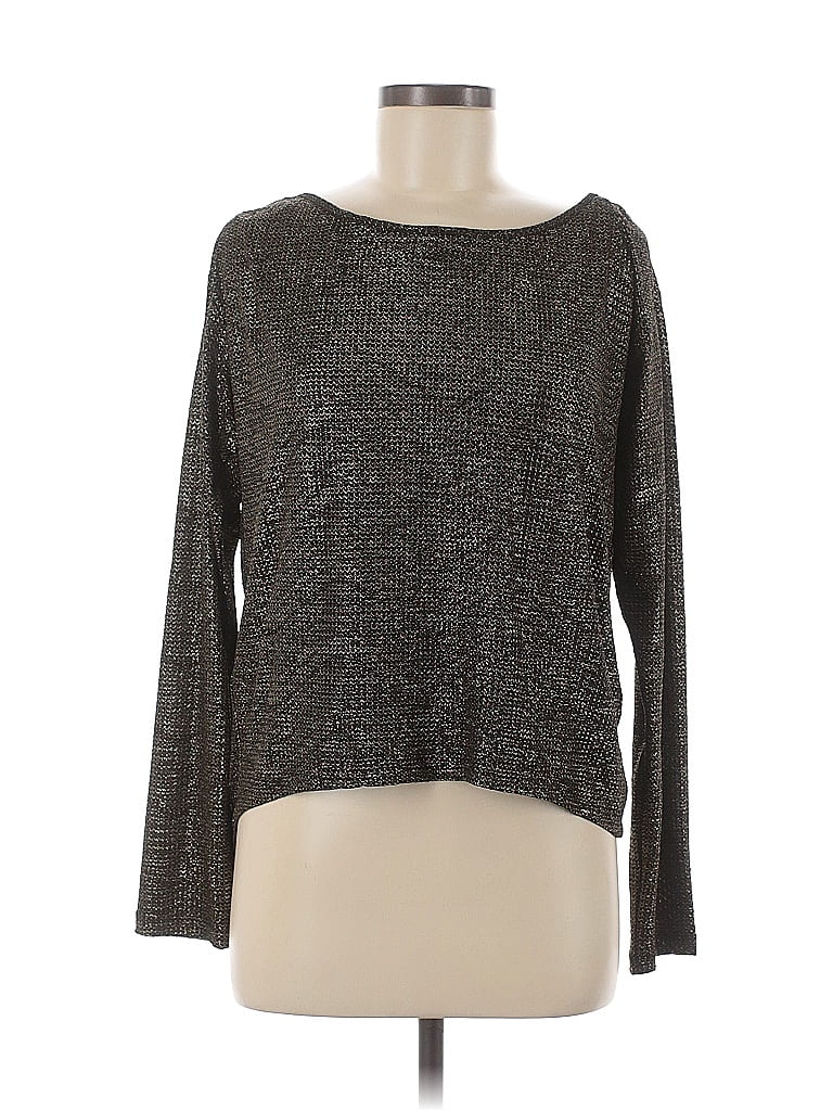 Pre-owned Bcbgeneration Long Sleeve Top Gold Boatneck Tops