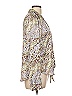 Mystree 100% Polyester Animal Print Silver Long Sleeve Blouse Size L - photo 3