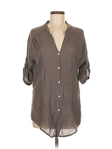 Assorted Brands 3/4 Sleeve Button-Down Shirt (view 1)