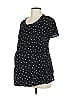 Seraphine 100% Viscose Black Short Sleeve Blouse Size 10 - photo 1