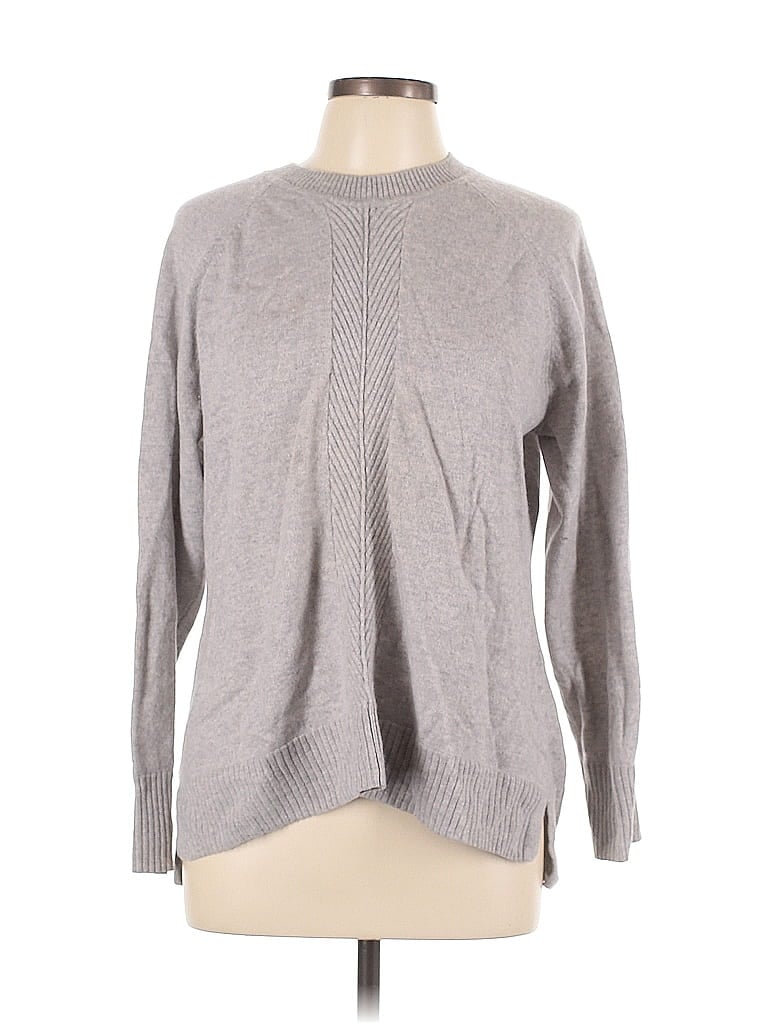 Isaac Mizrahi LIVE! 100% Cashmere Gray Cashmere Pullover Sweater Size L - photo 1