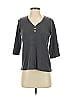 Purejill Gray 3/4 Sleeve T-Shirt Size XS - photo 1