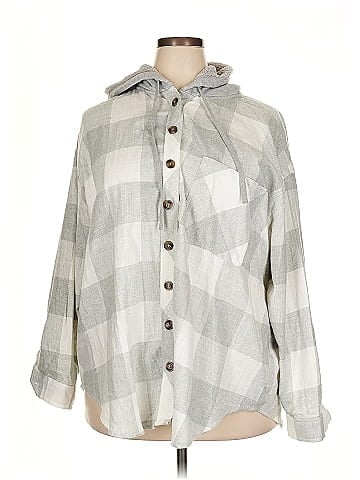Maurices 3/4 Sleeve Button-Down Shirt (view 1)