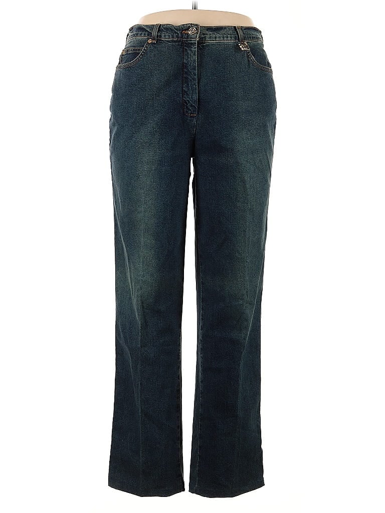 St. John Sport 100% Cotton Blue Jeans Size 14 - photo 1
