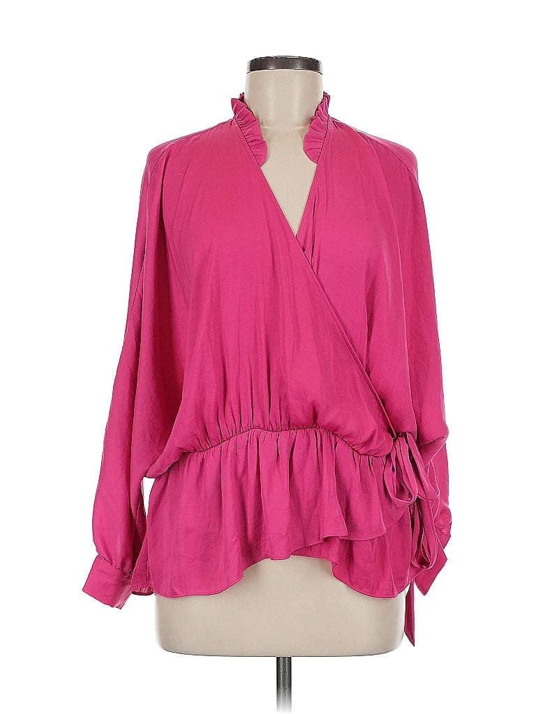 Marc New York Andrew Marc 100% Polyester Pink Long Sleeve Blouse Size M - photo 1