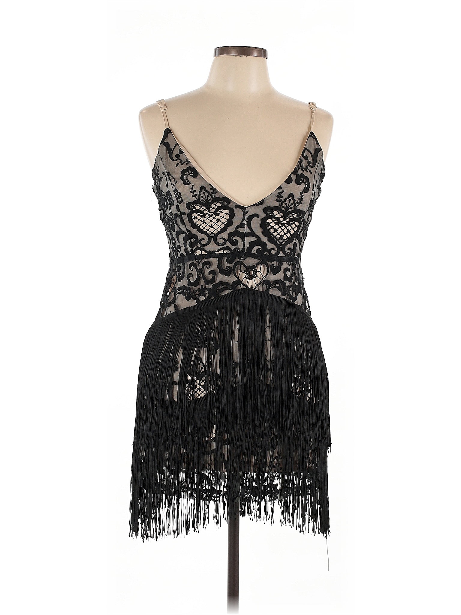 Missguided 100% Polyester Black Cocktail Dress Size 10