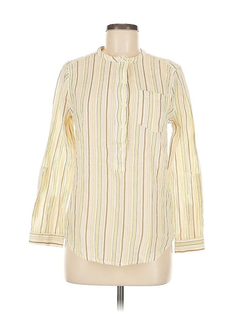 Pre-owned Lucky Brand Long Sleeve Button Down Shirt In Yellow