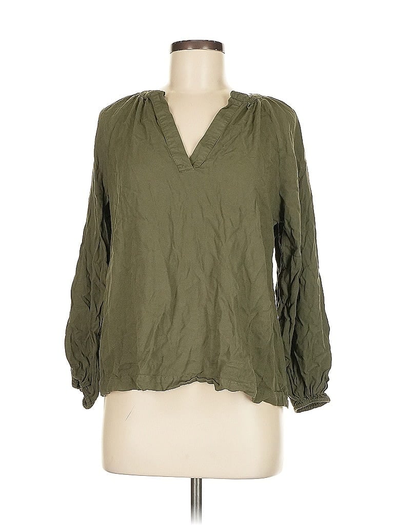 Click to view more detailed imagery on our partner's website Pre-owned Old Navy Long Sleeve Blouse In Green