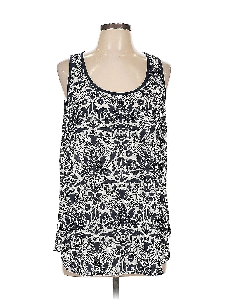 Pre-owned Ann Taylor Loft Outlet Tank Top Blue Halter Neckline Tops