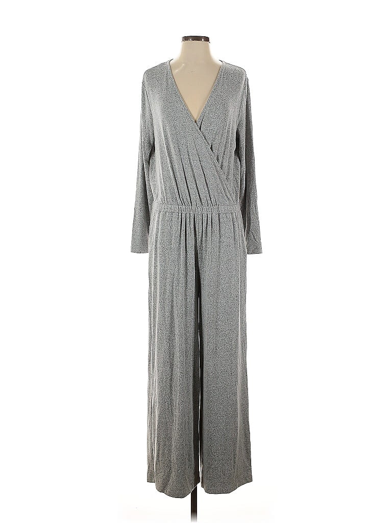 Lou & Grey for LOFT Chevron-herringbone Gray Jumpsuit Size M - photo 1