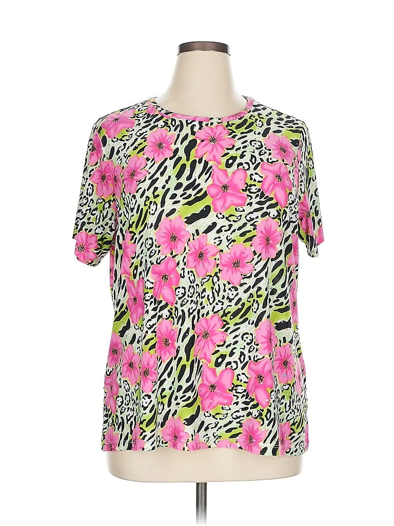 Pre-owned Cathy Daniels Short Sleeve Blouse In Pink