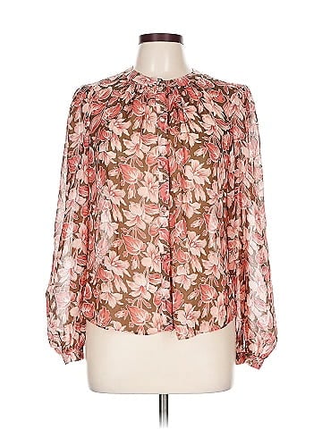 Veronica Beard Long Sleeve Silk Top (view 1)