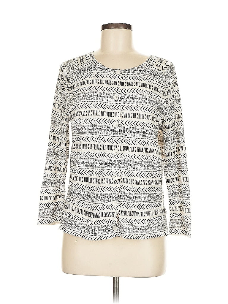 Pre-owned Ann Taylor Loft Cardigan Sweater In Gray