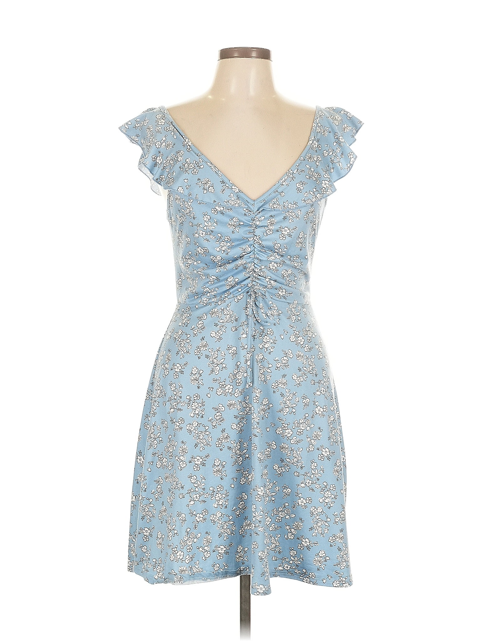 Altar&apos;d State 100% Polyester Blue Casual Dress Size L