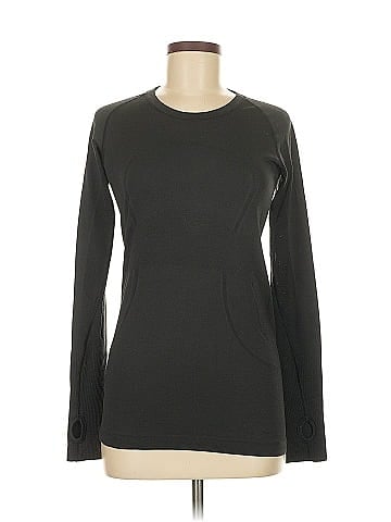 Lululemon Athletica Black Long Sleeve T-Shirt Size 8 - 37