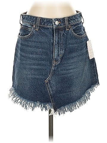 We the Free Denim Skirt (view 1)