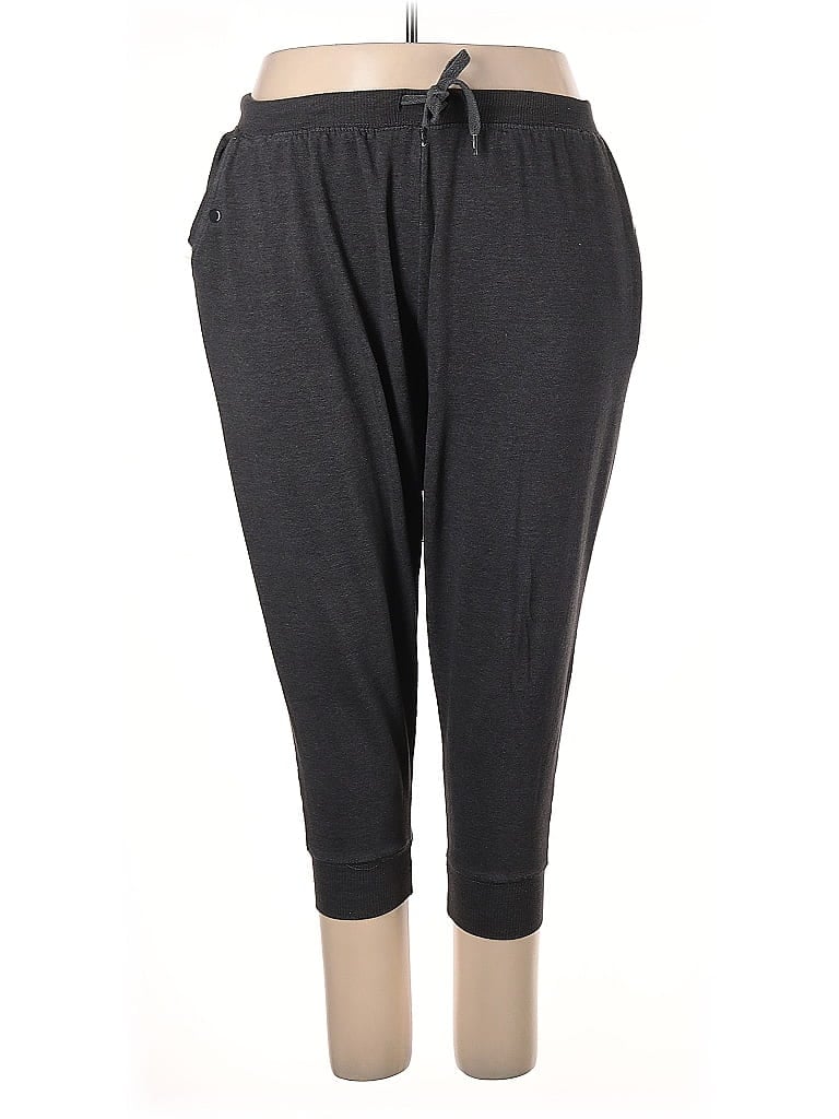 Pre-owned Woman Within Casual Pants In Gray