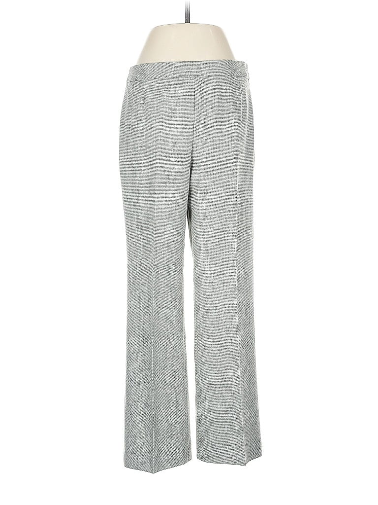 Le Suit 100% Polyester Chevron-herringbone Gray Dress Pants Size 6 - photo 1