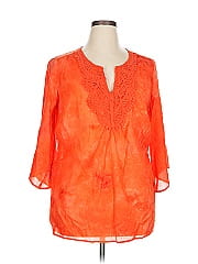 August Silk 3/4 Sleeve Blouse